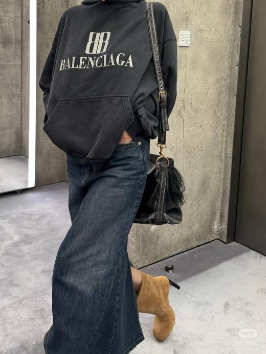 D110791棉质落肩Logo徽标双B标语连帽卫衣男女同款 商品图9