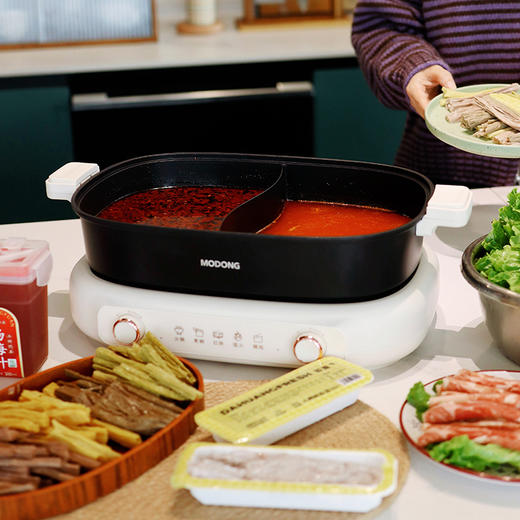 【MODONG摩动 双控分体鸳鸯锅】双旋钮独立温控 在家实现吃火锅自由~ 商品图6