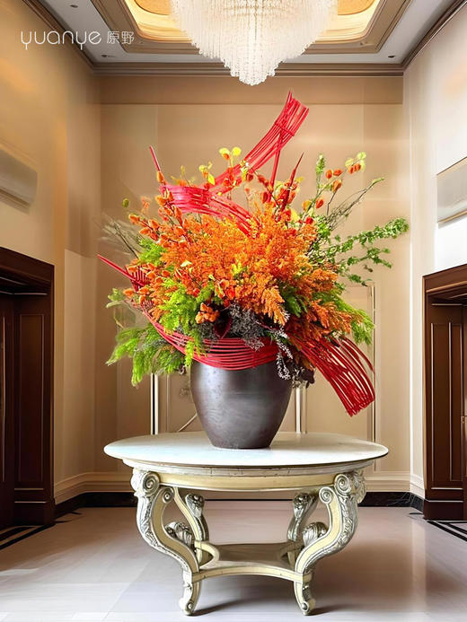 高档酒店大堂仿真假花摆设件圆桌大厅售楼商场会所别墅艺术装饰花 商品图1