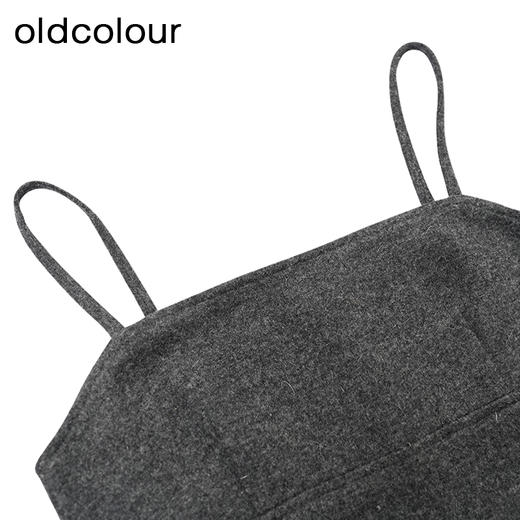 oldcolour商场同款春秋款纯色优雅气质吊带连衣裙女P411005A1 商品图2