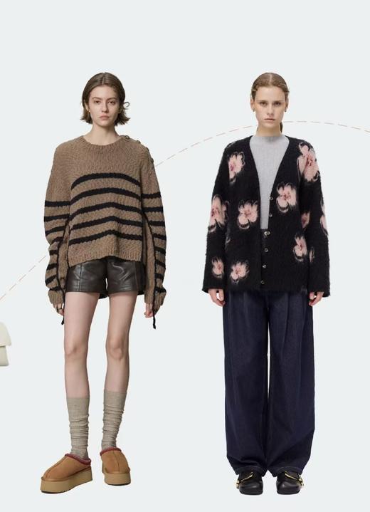 品牌订单CAI正品剪标发桃花绵羊毛混纺开衫外套 商品图8