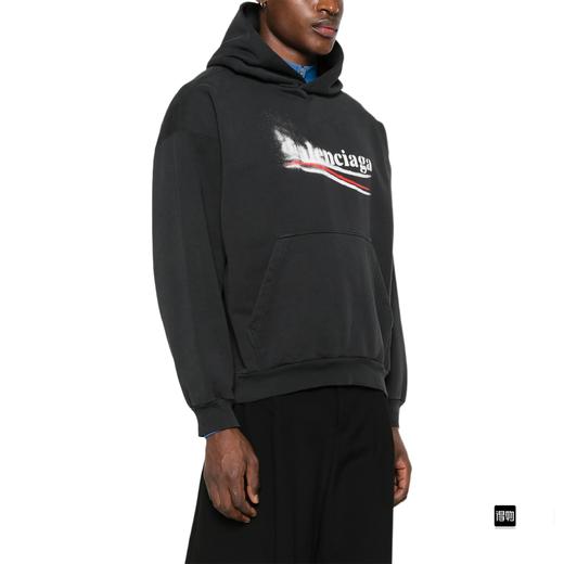 D110792模糊可乐字母印花帽衫卫衣常规版型男女同款 商品图14