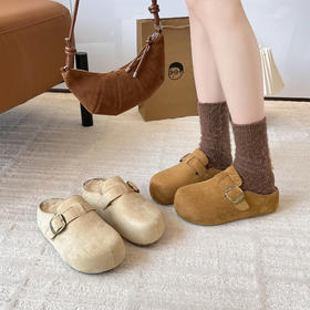 【超模君严选】优诗莱加绒厚底内增高勃肯鞋 磨砂绒面耐磨有质感 内里短毛绒保暖舒适 5cm左右跟高 显高显腿瘦