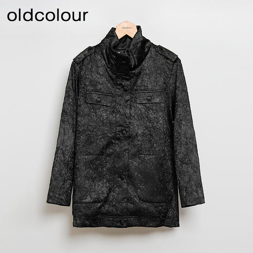 oldcolour欧珂冬季高级感立领修身中长款棉衣女O41082310 商品图2