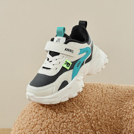 ANNIL/安奈儿童鞋男女童儿童男防水女步鞋冬季加绒加厚老爹鞋减震保暖运动鞋HM5405629 商品图3