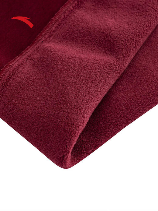 安踏连帽卫衣 女装2025冬季新款加绒帽衫宽松长袖运动上衣162548705N 安可拉红-3 商品图5