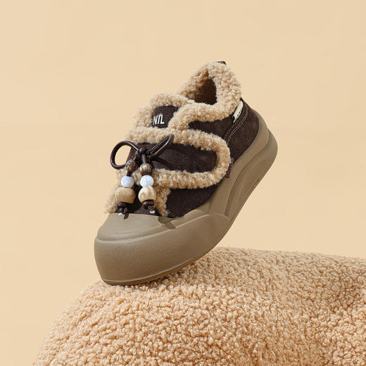 ANNIL/安奈儿童鞋女童可爱加绒毛毛鞋冬季加绒加厚休闲鞋宝宝可爱棉鞋鞋子HG5412664 商品图1