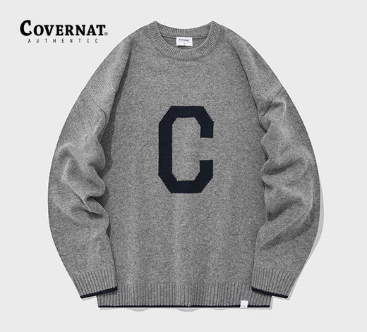 COVERNAT男女同款时尚百搭C标志针织衫 CO2204KT01 商品图1