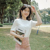 oldcolour欧珂纯棉纯色简约百搭气质短袖T恤女夏季M24021164 商品缩略图2