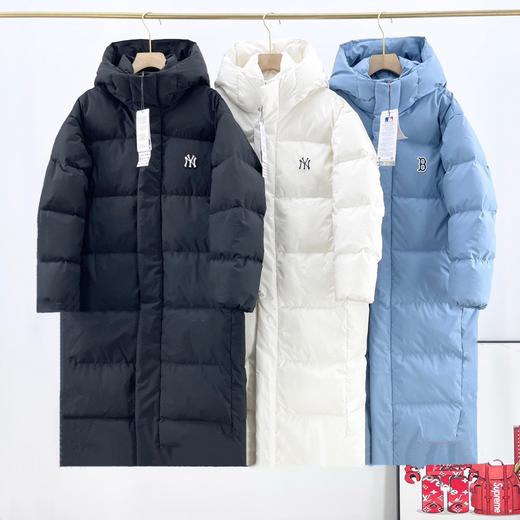 韩国MLB羽绒服长款连帽NY背大标 商品图0