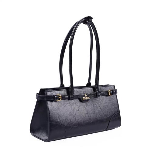 双十一活动【FolliFollie法棍包】抓皱皮纹材料 经典托特包型 通勤约会百搭 商品图1