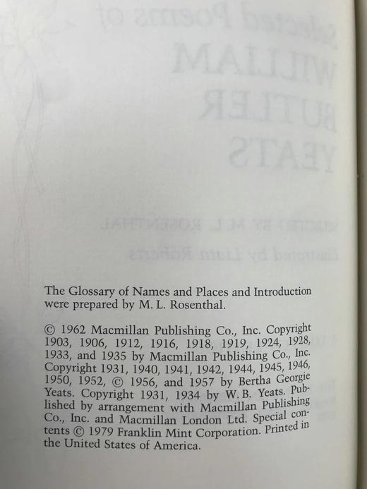 叶芝诗集 配插图 富兰克林图书馆豪华皮装本 商品图3