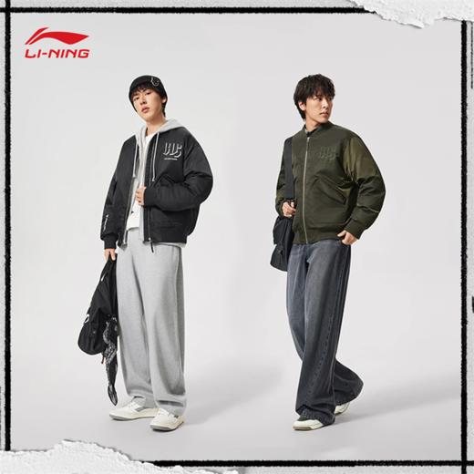 李宁反伍BADFIVE男子立体裁剪宽松棉夹克AJMV135 商品图1
