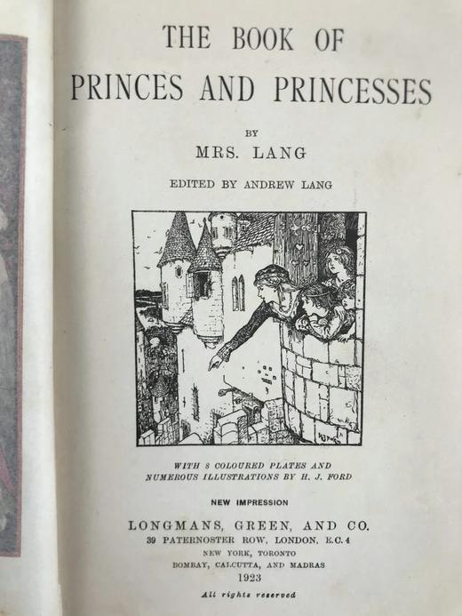 1923年 王子与公主之书 8幅彩色于大量黑白插图 漆布精装32开 商品图2