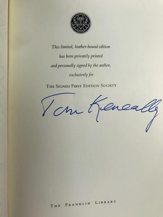 签名首版！托马斯·肯尼利《河边小镇》 富兰克林图书馆豪华仿皮本 商品图2