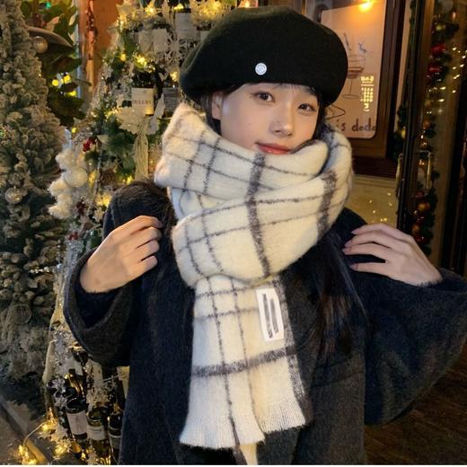 2025新款氛围感jk格子围巾女冬季韩系百搭保暖围脖学生礼物披肩潮 商品图11