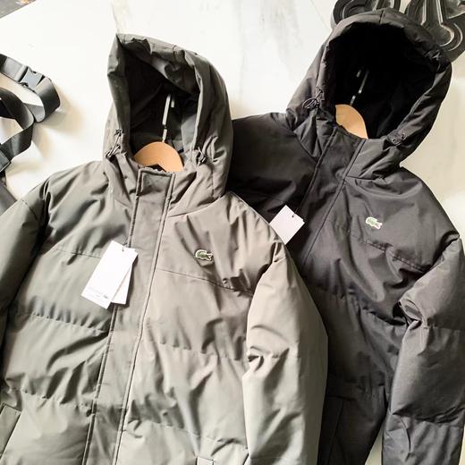 D110788男装黑色宽松休闲中长款立领连帽棉服外套 商品图2