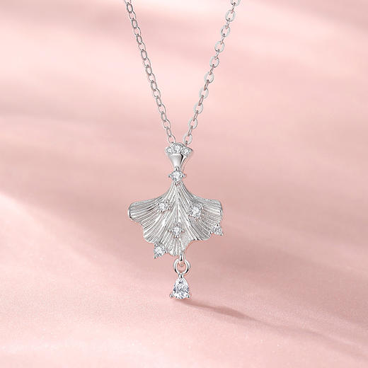 Winy s925银银叶轻语项链送女朋友/老婆/闺蜜生日节日礼物 商品图0