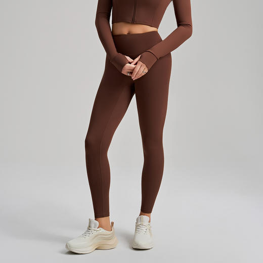 跃牌【安琪拉系列】新款跑步裸感速干健身裤透气紧身运动裤高腰提臀瑜伽裤女CK9111 商品图2