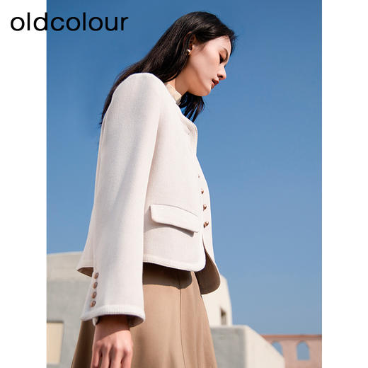 oldcolour春款气质通勤时尚简约百搭直筒宽松短外套女Q110422A1 商品图1