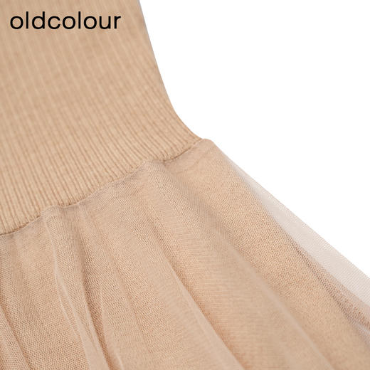 oldcolour冬季气质百搭优雅网纱针织连衣裙两件套女P451002A1 商品图4