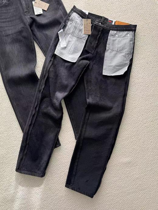 D110707秋冬新款男士锥形加绒休闲水洗牛仔裤 商品图3