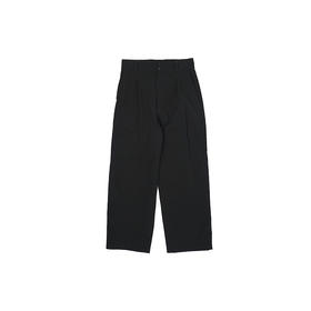 ATON COTTON VOILE SATIN WIDE EASY PANTS 缎纹棉宽松长裤