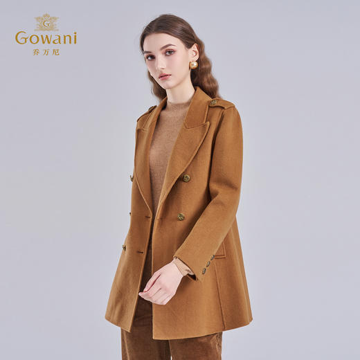 【羊绒】乔万尼双面羊绒羊毛大衣女新款秋冬小个子西装高级感EF4A150 商品图2