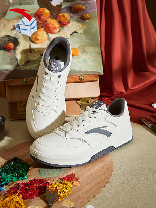 安踏百川丨经典黑白低帮板鞋熊猫色男鞋运动鞋112548013-2 商品图0