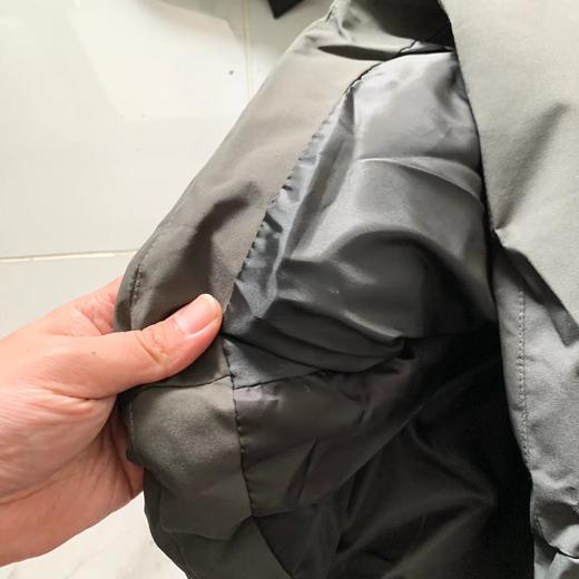 D110788男装黑色宽松休闲中长款立领连帽棉服外套 商品图13