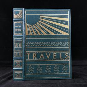 签名首版！迈克尔·克莱顿《旅行》 富兰克林图书馆豪华仿皮本