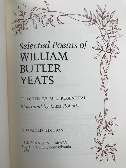 叶芝诗集 配插图 富兰克林图书馆豪华皮装本 商品图2
