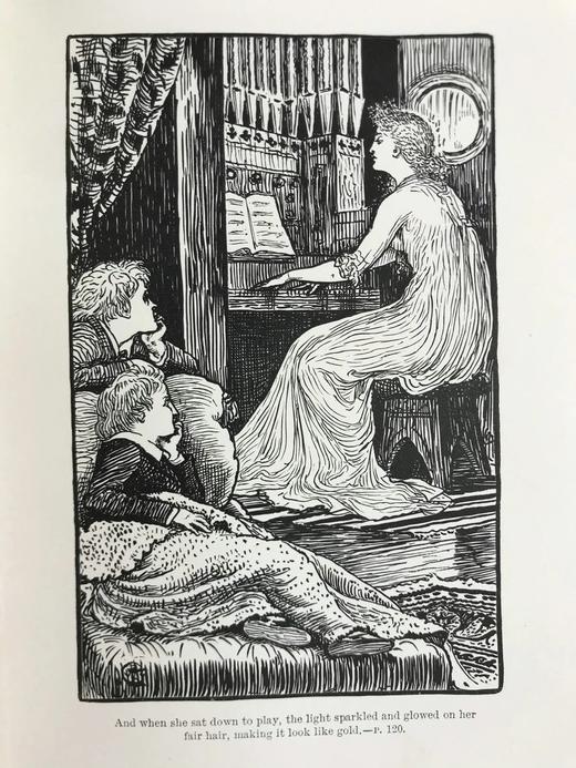 1920年 莫尔斯沃思夫人《四风农场》 沃尔特·克兰7幅插图 漆布精装32开 商品图10