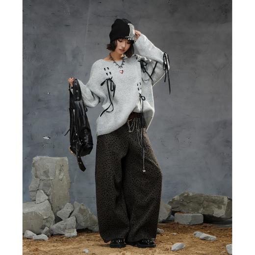 法式绑带圆领毛衣-纪念日百货门店同款165043341 商品图1