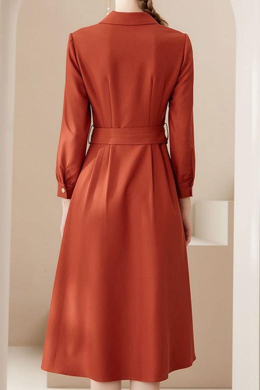 Le Malene polo领双排扣收腰连衣裙 15591 商品图2