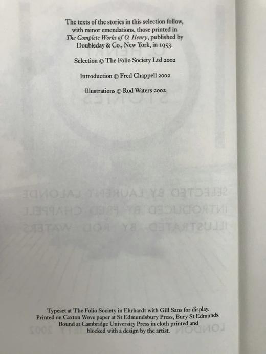 欧·亨利故事集（2002） 24幅插图 精装18开带书匣 商品图3