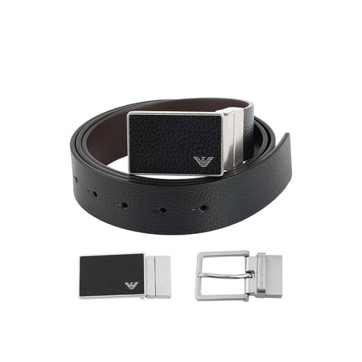 【超惠秒】Emporio Armani 男士双扣头礼盒装真皮腰带12432 商品图0