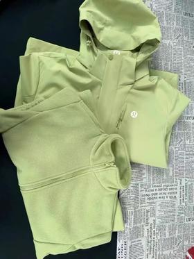 D110769可拆卸双层设计三合一两件套苹果绿冲锋衣