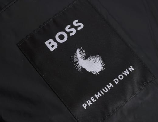 【超惠秒】BOSS 男士连帽徽标贴片绗缝抗寒保暖羽绒服外套12301 商品图6