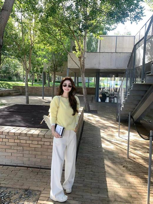 D110780时髦冬季加绒加厚阔腿牛仔裤高腰显瘦窄版直筒裤 商品图12