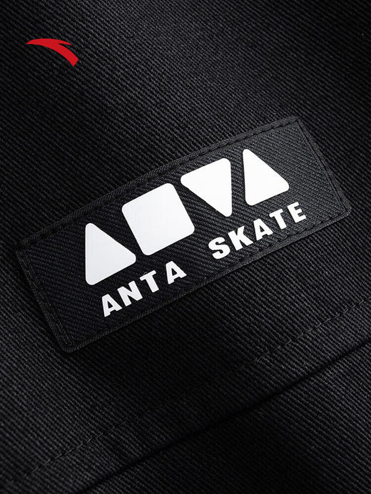 安踏滑板系列街头潮流休闲情侣同款格纹两面穿新款格纹外套172548602 YY892黑色色组-3 商品图3