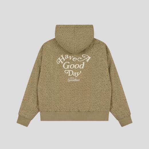 GOODBAI 'HAVE A GOODDAY'碎花连帽卫衣夹克 商品图2
