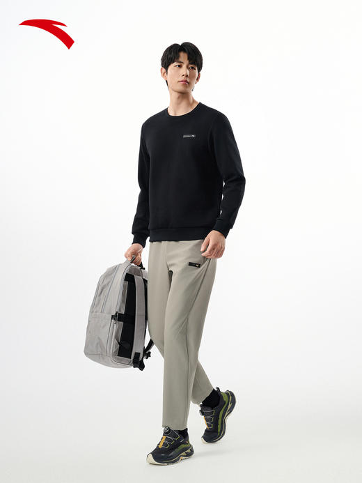 安踏套头运动卫衣男士简约休闲圆领套头衫上衣152547710-3 商品图3