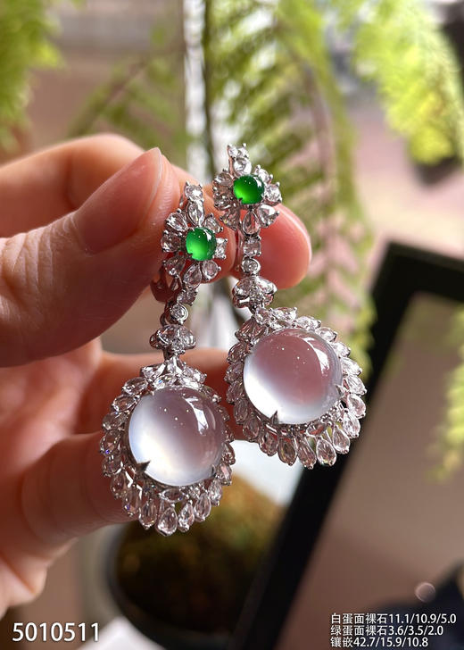 5010511，蛋面耳坠。具体价格微信咨询 商品图3