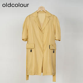 oldcolour欧珂夏季休闲日常通勤纯色两件套中袖连衣裙女O22102270