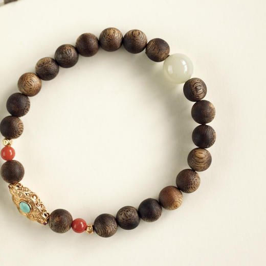 【青山特惠】7mm20颗 绿棋楠【音华】 沉香手链 c7 商品图1