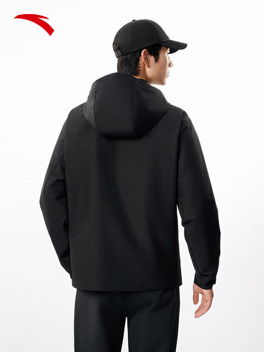 安踏三合一羽绒内胆外套男装冬季新款叠穿运动服两件套152547609 基础黑-3 商品图1