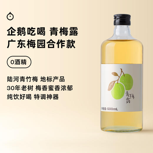 企鹅吃喝|青梅露 广东陆河梅园合作款 老树梅子 无醇青梅果汁 香气高扬馥郁 商品图0