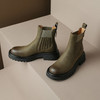 Ech&yolo轻奢简约圆头复古牛皮拼接气质款马丁靴HBP-3575 商品缩略图3