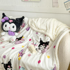【秋冬必备，A类品质】【柔软亲肤，加厚保暖】秋冬新款三丽鸥helloKitty羊羔牛奶绒毛毯加厚办公室午睡毯小毯子